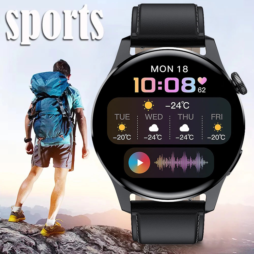 Männer Smartwatch mit Bluetooth Anruf und Fitness Herzfrequenz Monitor