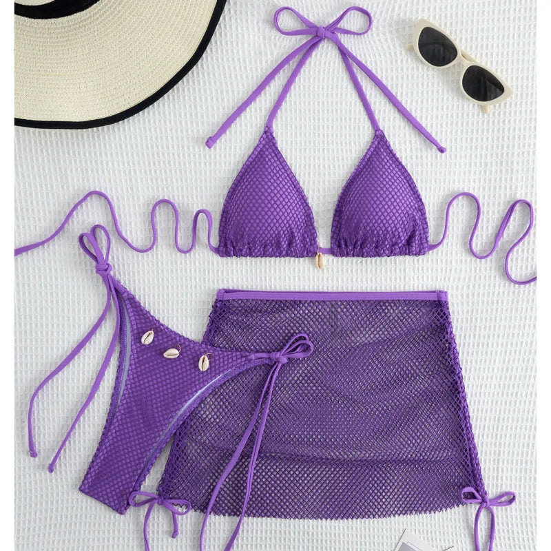 Sexy Bikini-Set mit Push-up und hoher Taille – Perfekt für Strand und Pool