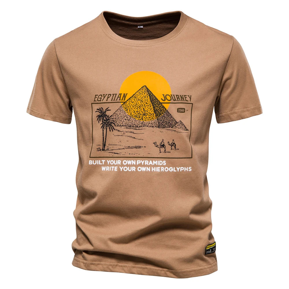 Herren T-Shirt aus Baumwolle mit hochwertigem Druck im lässigen Stil