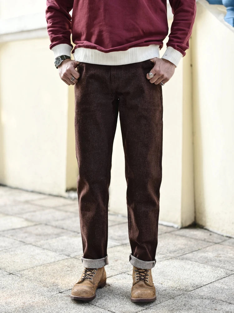 Herren Jeans aus Selvedge-Denim im Vintage-Stil mit Tapered Fit