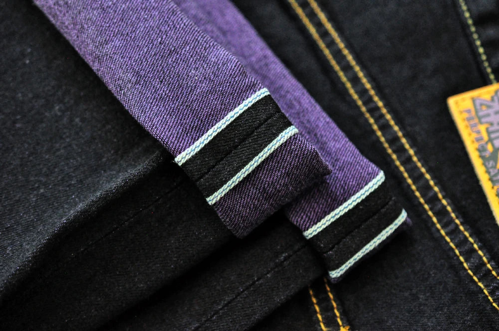 Herren Jeans im Vintage-Stil mit doppelseitiger Färbung und Kanten