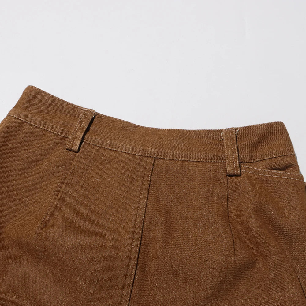 Eleganter Damen-Minirock mit hohem Bund und Schleifendetail – modisches Patchwork-Design für stilvolle Auftritte