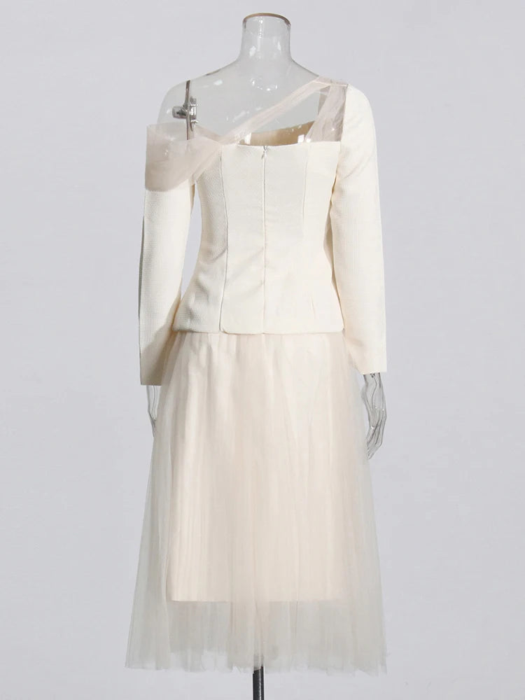 Eleganter Damen-Blazer mit Diamant-Patchwork, Notch-Kragen und langen Ärmeln – stilvoll und vielseitig.