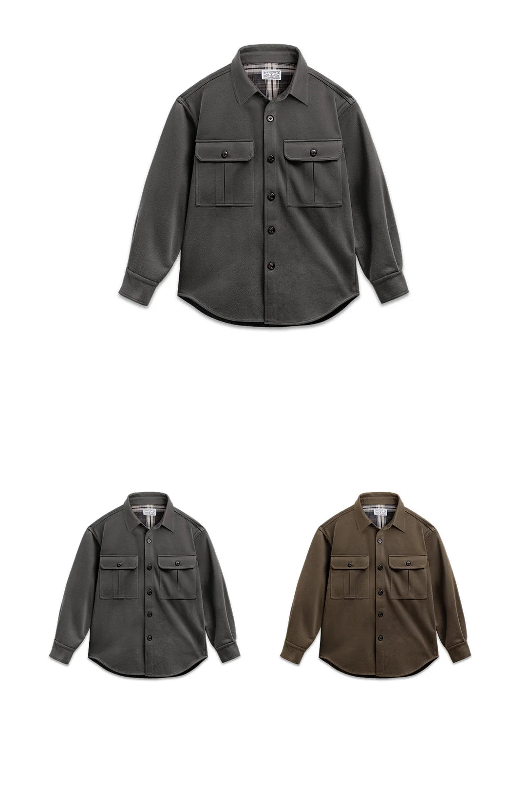 Herren Reversjacke Einfarbig Lockere Passform Taschen Schwerer Mantel