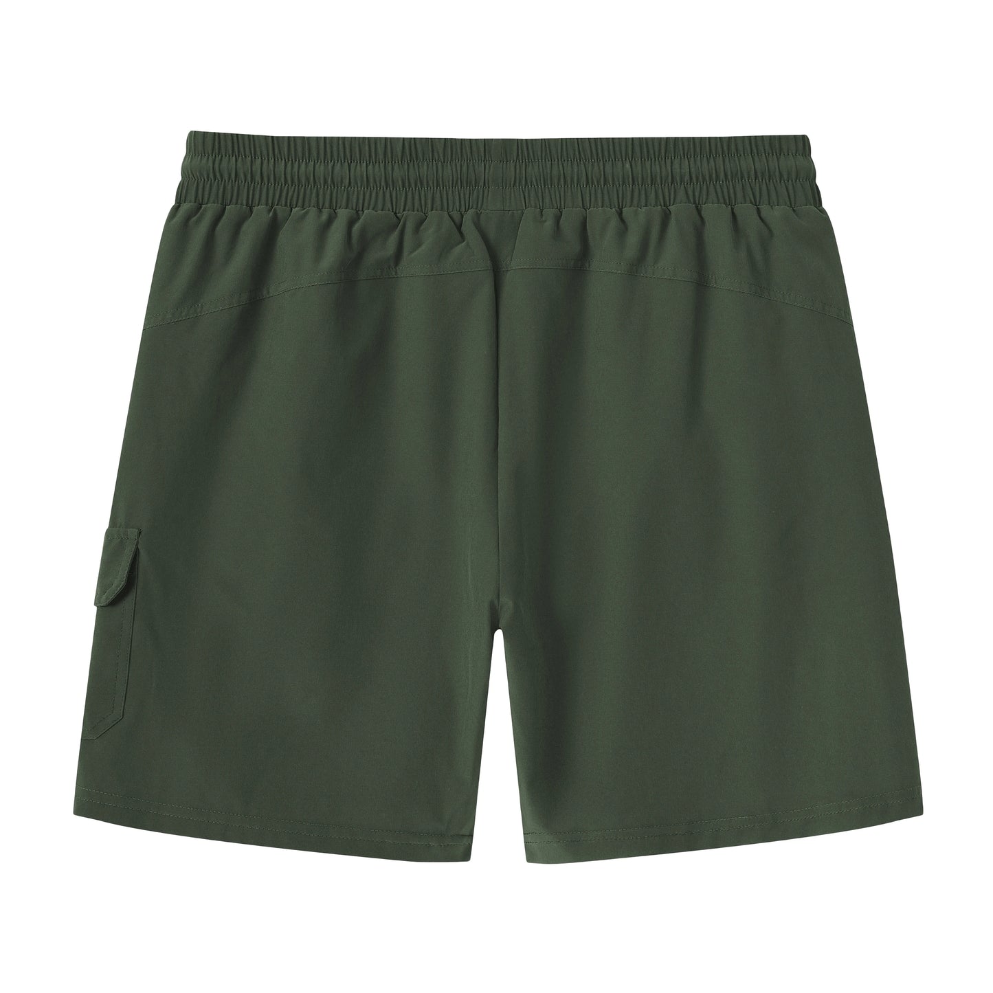 Sommerliche Herren-Badeshorts mit Camouflage-Streifen, schnelltrocknend, mit Reißverschlusstaschen und Mesh-Futter – ideal für Strand und Surfen.