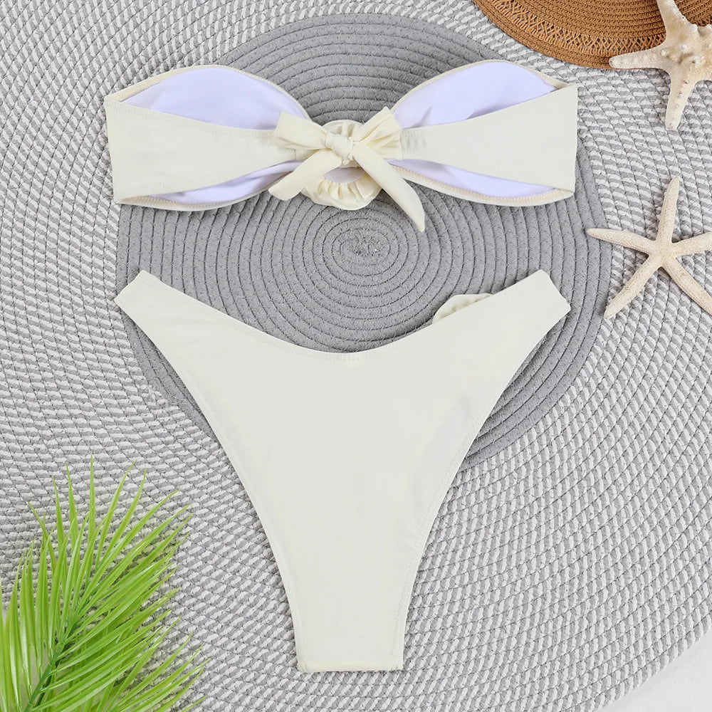 Dreiteiliges Damen-Bikini-Set im brasilianischen Stil – ideal für Strand und Pool