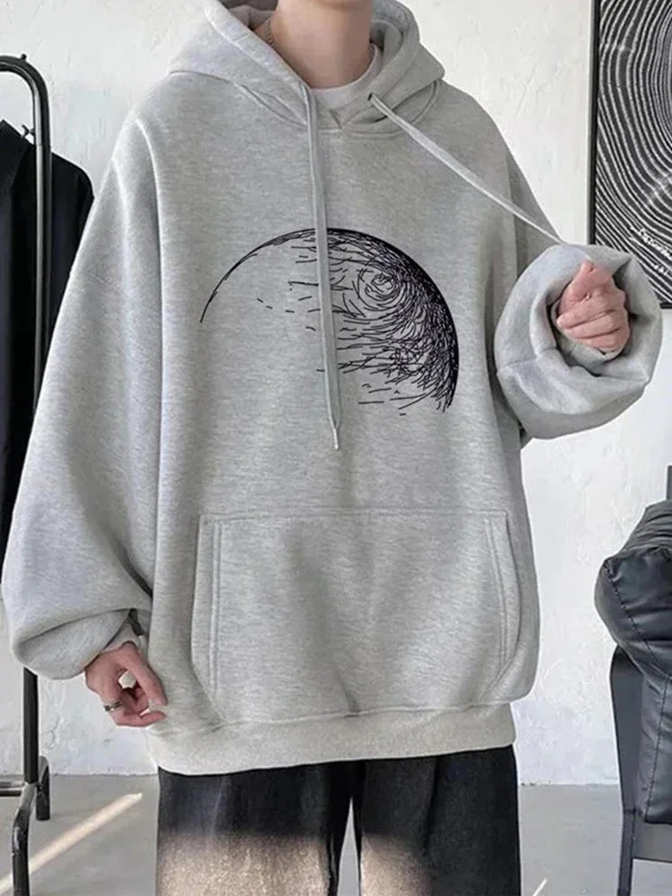 Herren Hoodie mit Anime Grafik im Hip Hop Stil für die Herbstmode