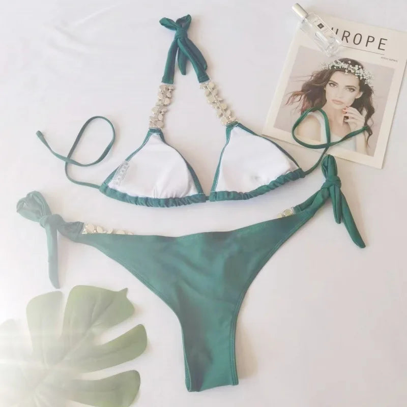 Sexy Damen-Bikini-Set mit vier Teilen – ideal für Strand und Pool