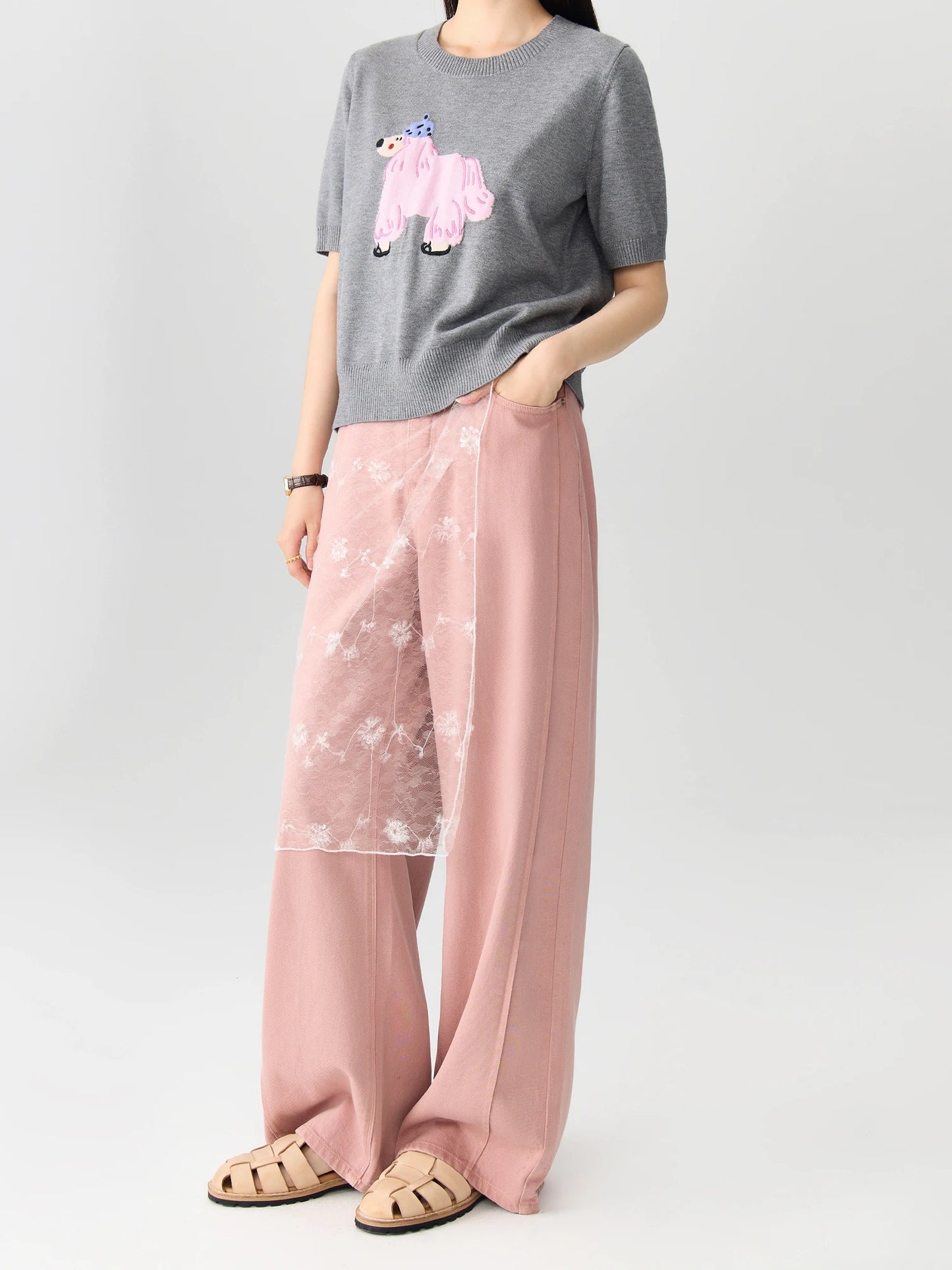 Damen-Sweatshirt-Set in Apricot mit Reißverschluss-Hoodie und elastischer Taillenbund, ideal für den Herbst und sportliche Anlässe.