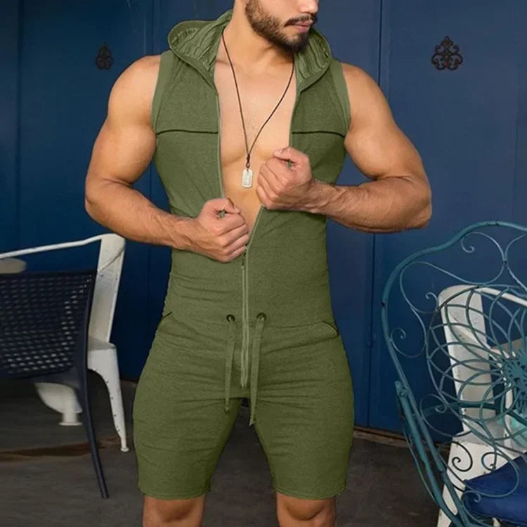 Weite Herren-Sommerhose mit Streifenmuster und Schlitz – lässig und vielseitig für den Alltag