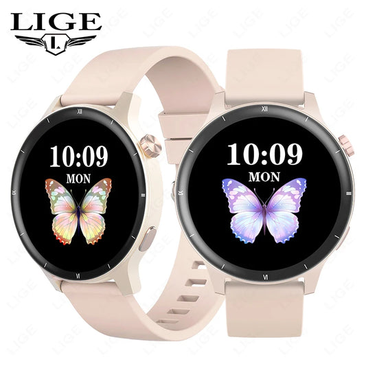LIGE 2025 Sprachanruf Smart Uhr Damen 1,39 "360*360 HD Gesundheit Tracker Smartwatch Für Xiaomi Frauen Männer 3D Dynamische Zifferblatt Uhr