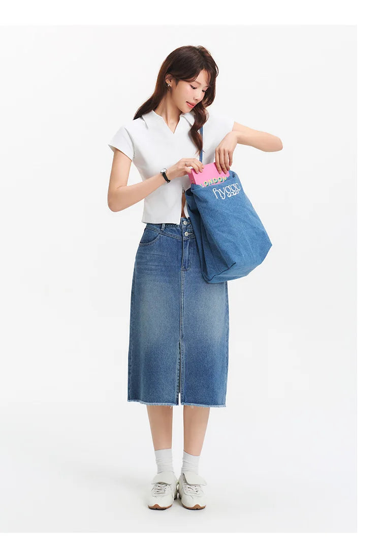Semir Poloshirt für Damen, abgeschnittene Raglanärmel, schmale Passform, 2025, Sommer, neues einfarbiges Designer-Pendler-Top