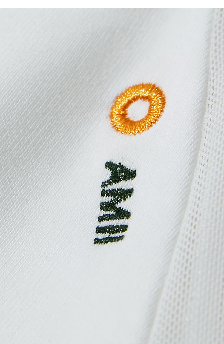 Damen T-Shirt im Casual-Stil mit gesticktem Rundhals und kurzen Ärmeln