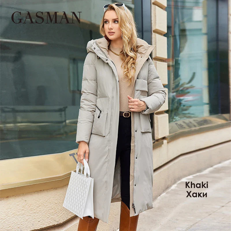 Damen-Parka mit Stehkragen und Kapuze – Kurz, Slim Fit, Warm und Kuschelig