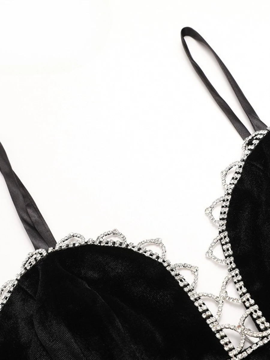 Elegantes Damen-Zweiteiler-Set mit V-Ausschnitt, langen Ärmeln und Perlenverzierung – Patchwork-Top mit Knöpfen und hoch taillierte Hose