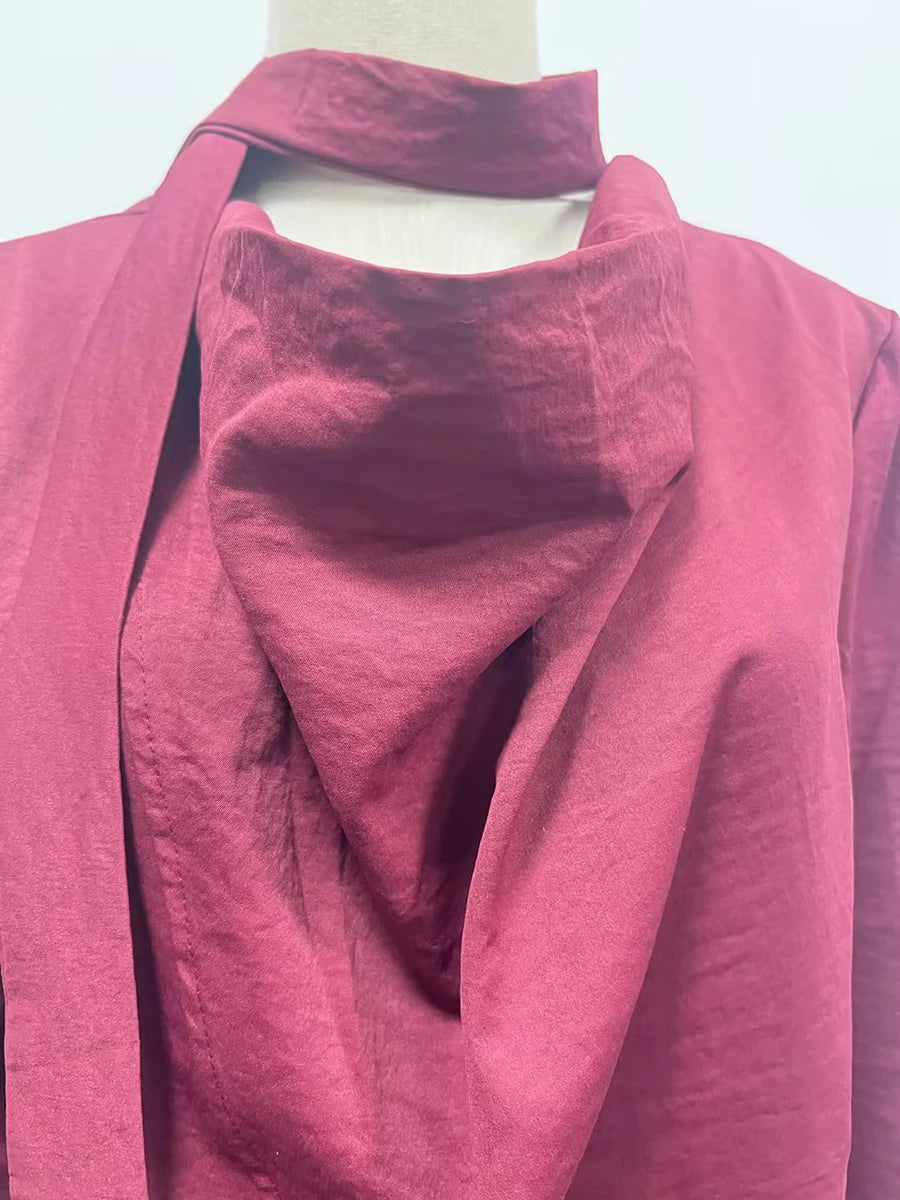 Elegante Damenjacke mit Reverskragen und langen Ärmeln – Patchwork-Design und Taschen für einen luxuriösen Look