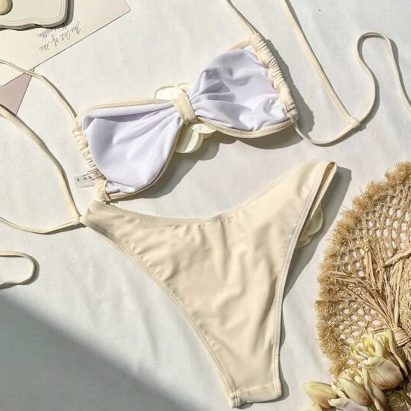 Dreiteiliges Damen-Bikini-Set im brasilianischen Stil – ideal für Strand und Pool