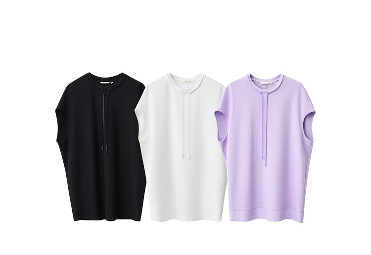 Damen T-Shirt im minimalistischen Stil mit lässigen kurzen Ärmeln