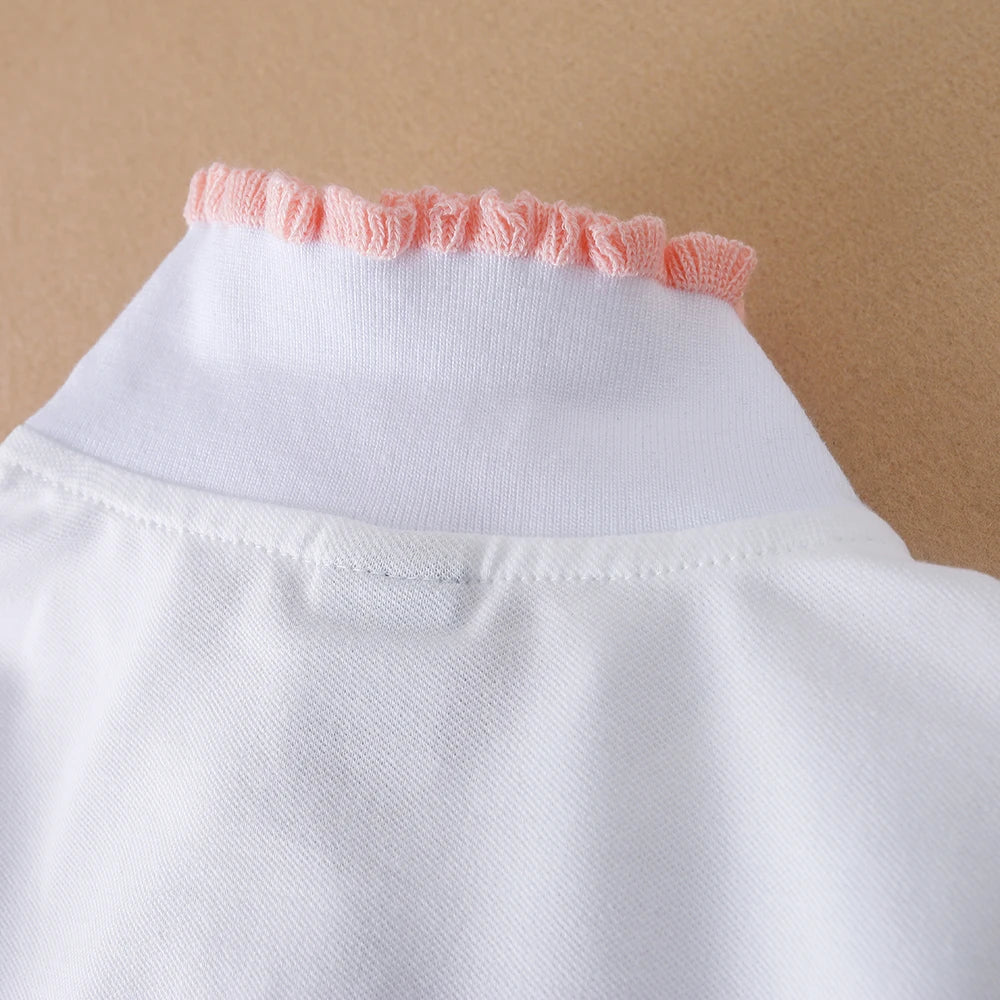 3-12 alter Mädchen Polo Sommer Kinder Kurzarm T-shirts 2024 Neue Kinder Drehen Unten Kragen Kleidung Baby Baumwolle tops