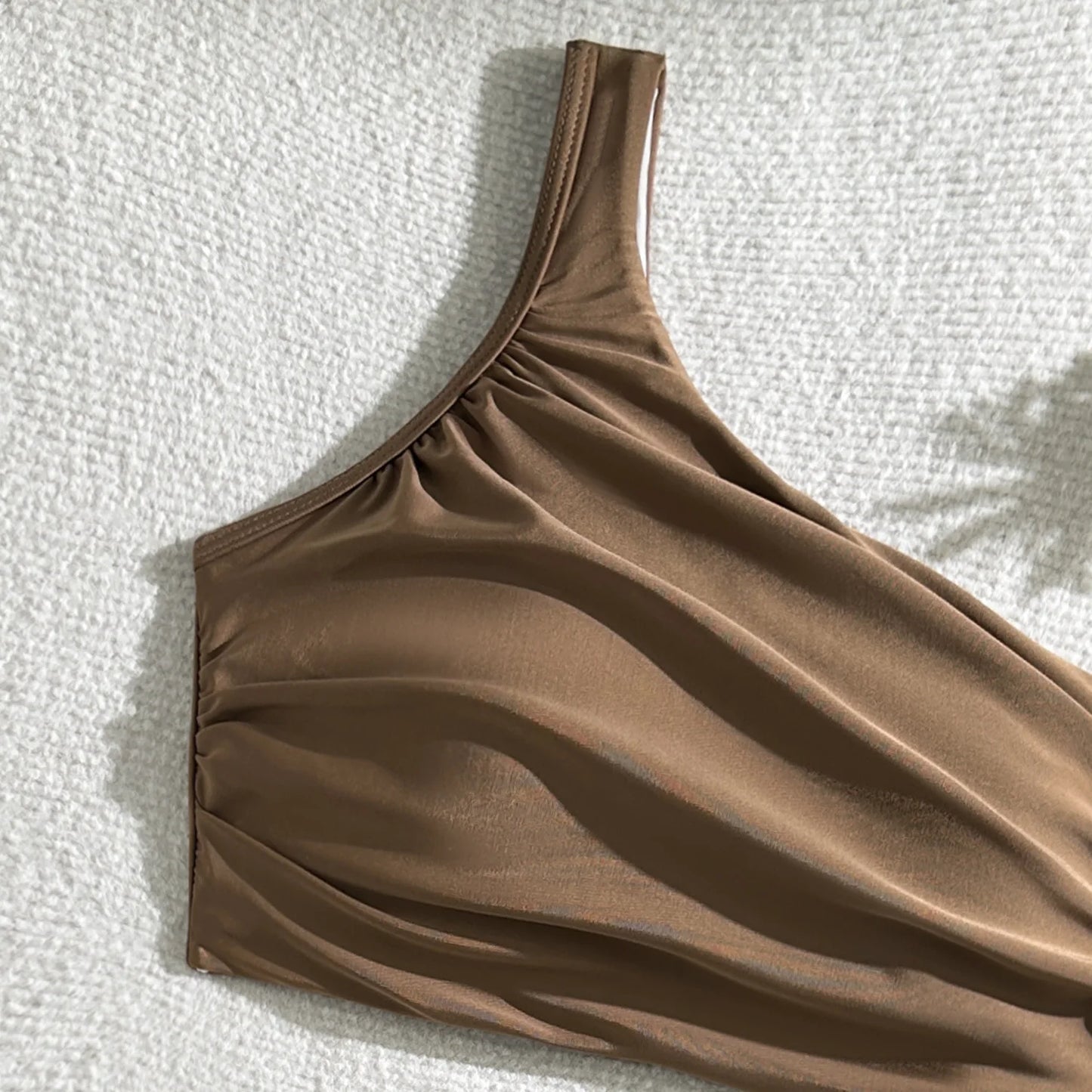 Dreiteiliger Damen-Bikini mit Push-up-Effekt und Print – ideal für Strand und Pool