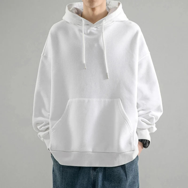 Herren-Strickpullover mit Rundhalsausschnitt und langen Ärmeln – warmer, dicker Fleecestoff im koreanischen Chic mit Fransen, ideal für den Herbst