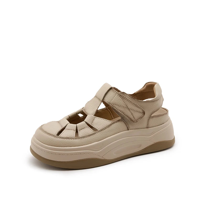 AIYUQI 2025, neue frauen sandalen Sommer dicken sohlen hohl frauen turnschuhe schuhe Große-größe casual schwein käfig weibliche schuhe