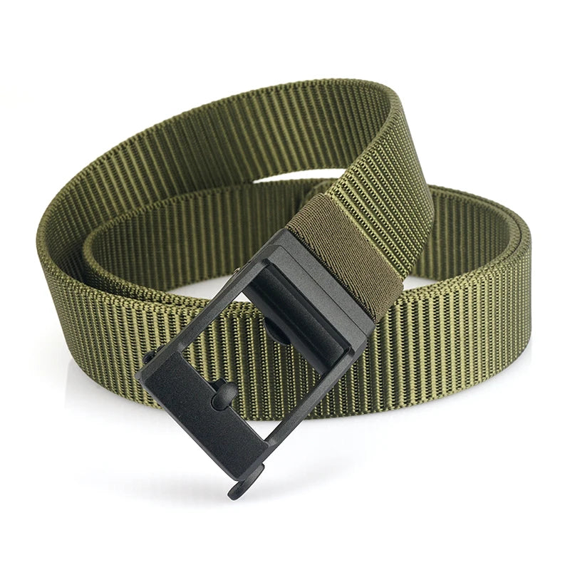Herren-Gürtel aus Nylon 3,8 cm Breite verstellbar mit automatischer Schnalle für Alltag und Abenteuer