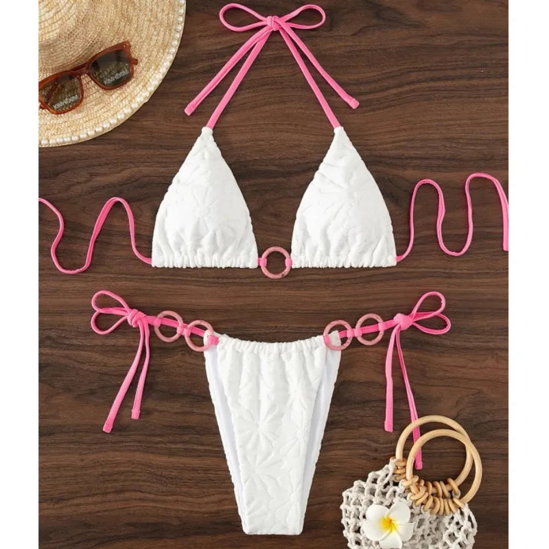 Dreiteiliges Damen-Bikini-Set im brasilianischen Stil – ideal für Strand und Pool