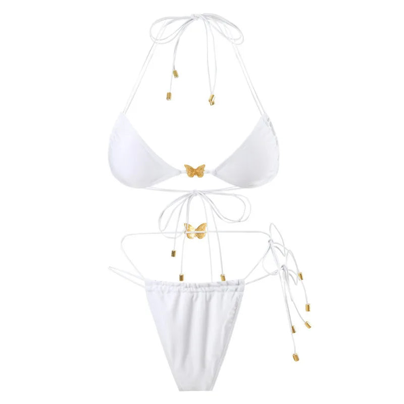 Dreiteiliges Damen-Bikini-Set im brasilianischen Stil – ideal für Strand und Pool