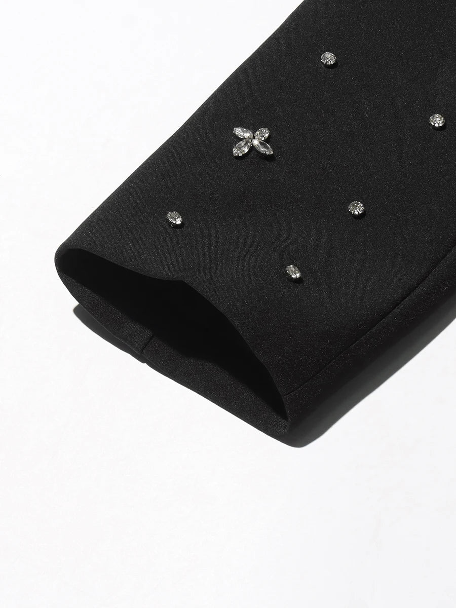 Ärmelloses, trägerloses Damen-Tunikakleid mit Patchwork-Falten im minimalistischen Design – modisch und elegant
