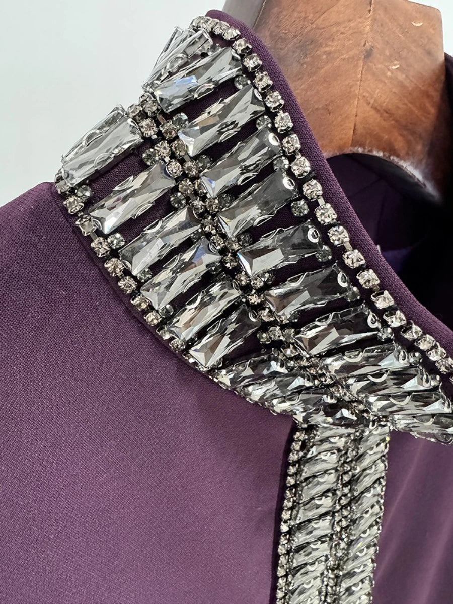 Damen-Jacke mit Kontrastfarben, Cowboy-Print und Patchwork-Design, Reverskragen und langen Ärmeln, einreihig.