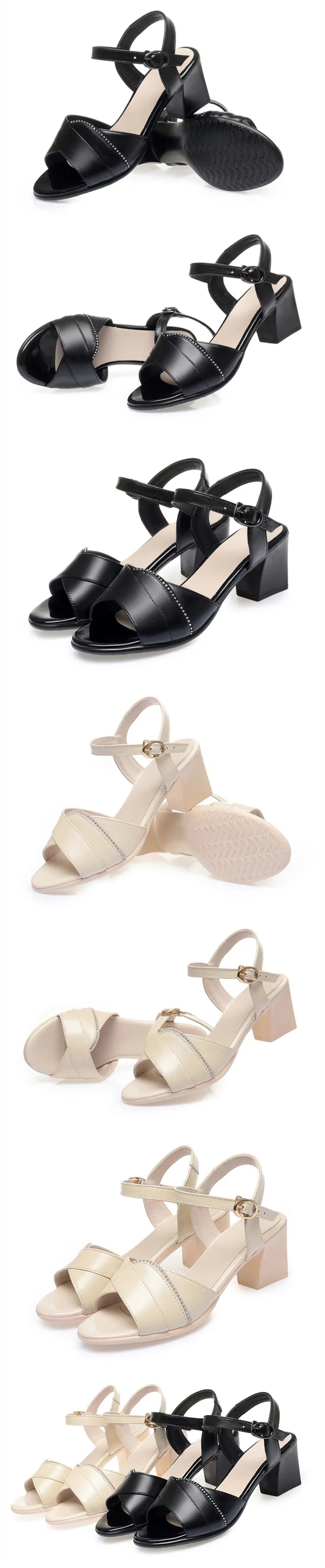 AIYUQI Mode Sandalen Frauen Neue Sommer Echtem Leder Römischen Sandalen Frauen Mid Heels Fisch Kappe Schuhe Sandalen Für Frauen