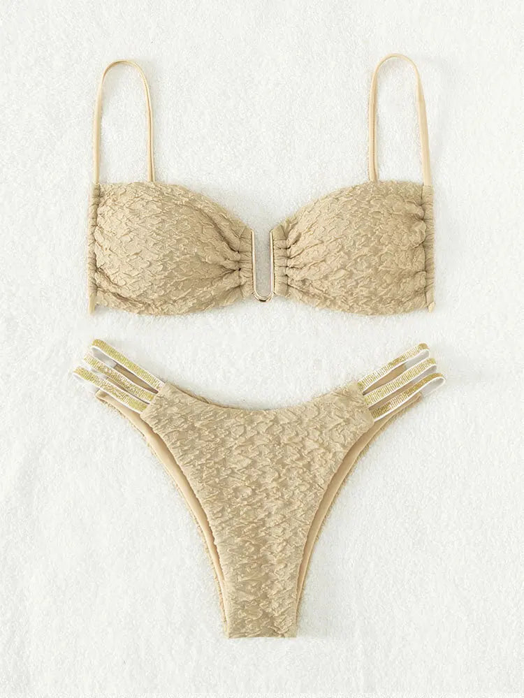 Floraler Bikini-Set mit Push-up-Effekt – Sexy Bademode für Damen am Strand oder Pool