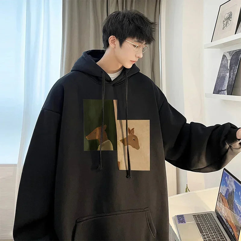 Herbst Hip Hop Mode übergroße Hoodies für Männer Anime Print Hoody Sweatshirts lässig Goth Hoodie Y2k Streetwear Kleidung
