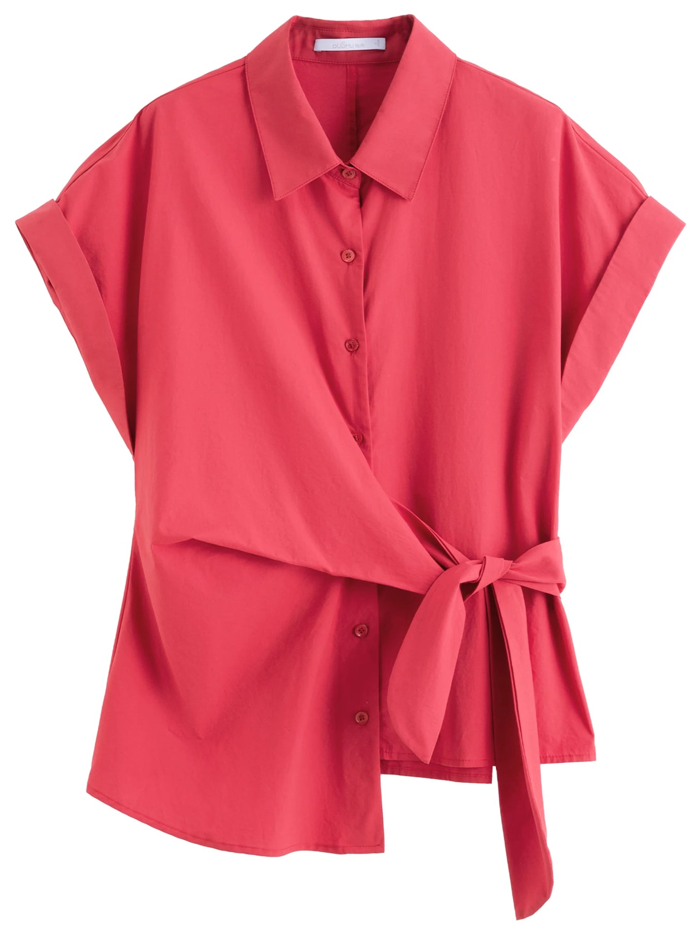Satin-Glanz T-Shirt mit Rundhalsausschnitt – Slim Fit in Pink oder Schwarz für den Sommer