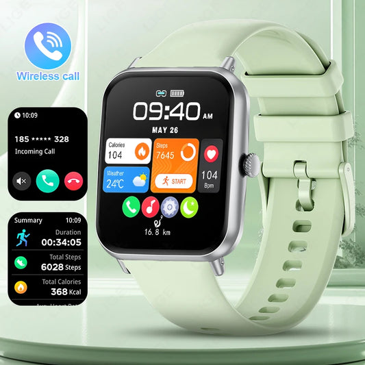 LIGE 1,83 Zoll Smartwatch für Xiaomi SOS BT Anruf Herzfrequenz Schlafüberwachung Smartwatch Spiele Musik Sportuhren 2025, Männer Frauen