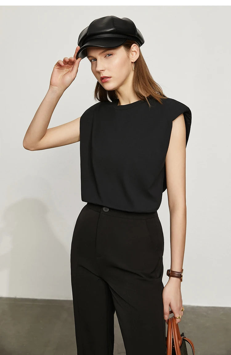 Damen T-Shirt im Retro-Stil mit lockerem Schnitt aus mercerisierter Baumwolle