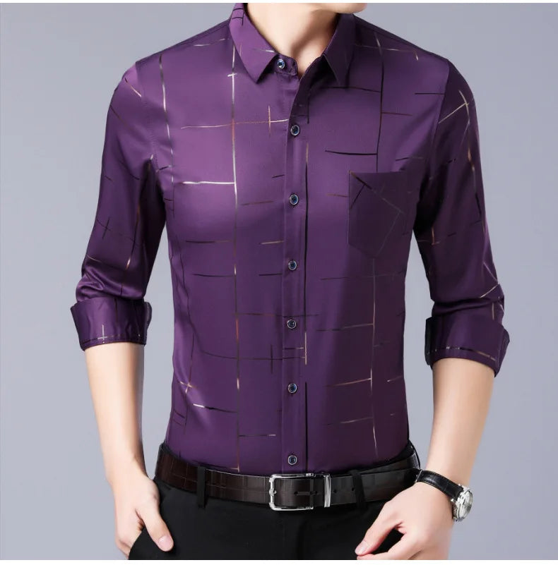 Langarm- und Kurzarm-Herrenhemd in Schwarz und Weiß – Slim Fit Business- und Bürohemd in Unifarben