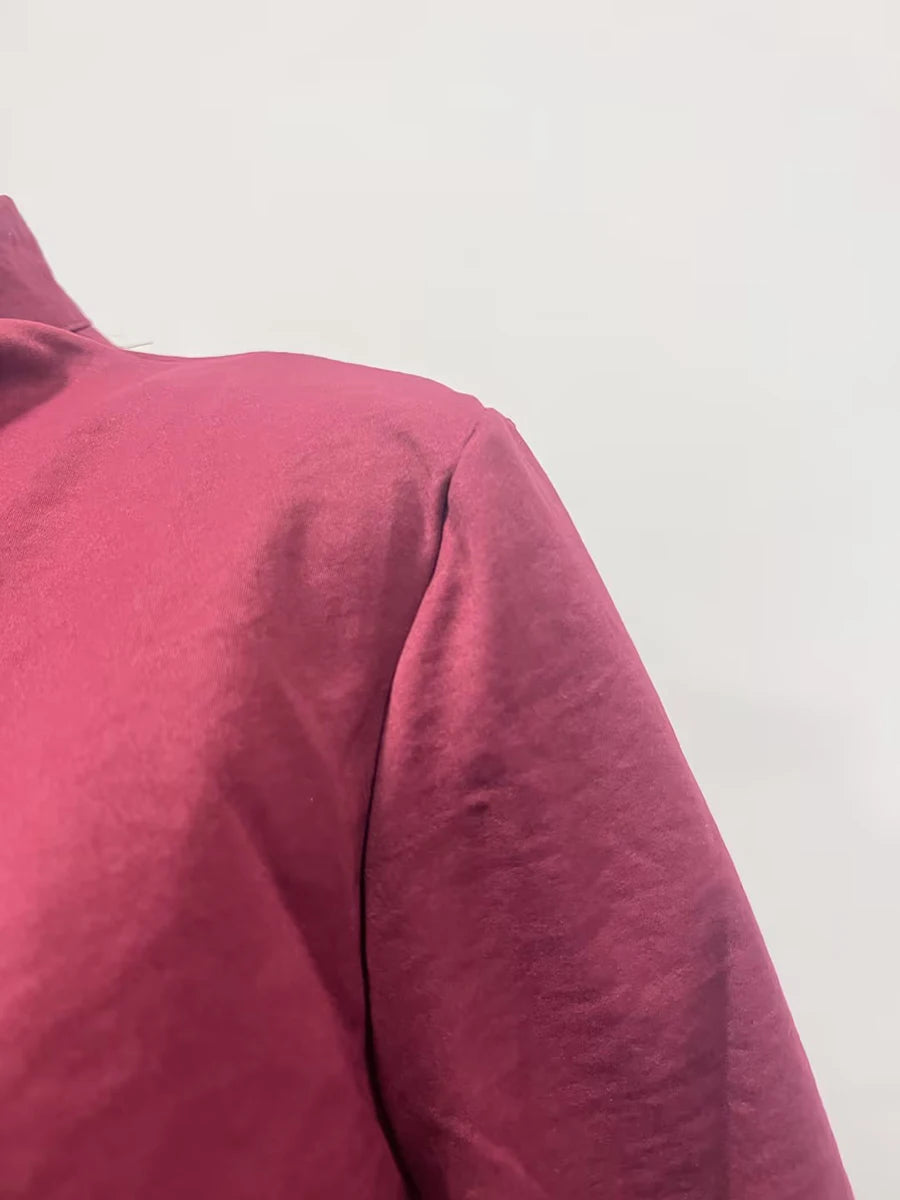 Elegante Damenjacke mit Reverskragen und langen Ärmeln – Patchwork-Design und Taschen für einen luxuriösen Look