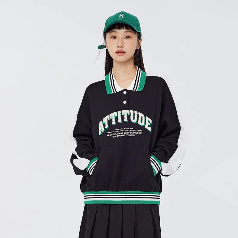 Semir POLO Shirt Frauen Oversize Brief Kontrast Farbe 2025, Frühjahr Neue Shirt Weibliches Hemd Tops