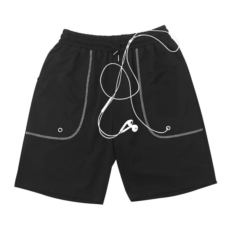 Lässiger Herren-Zweiteiler mit Rundhals und kurzen Ärmeln im sommerlichen Color-Blocking-Design