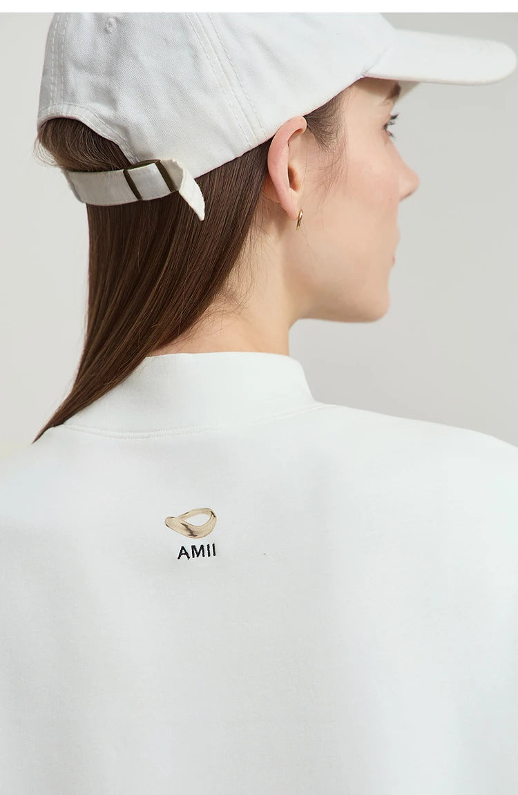Damen Casual T-Shirt mit Gedrucktem Rollkragen und Kurzarm für den Sommer