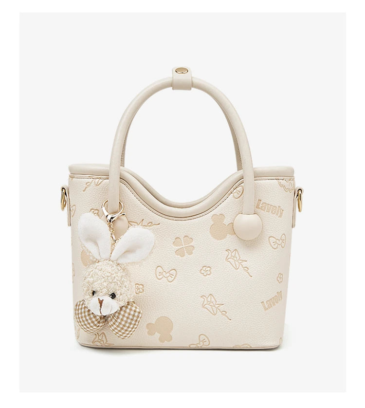 Damen Handtasche Aus PU-Leder Im Bucket-Stil Mit Crossbody Design