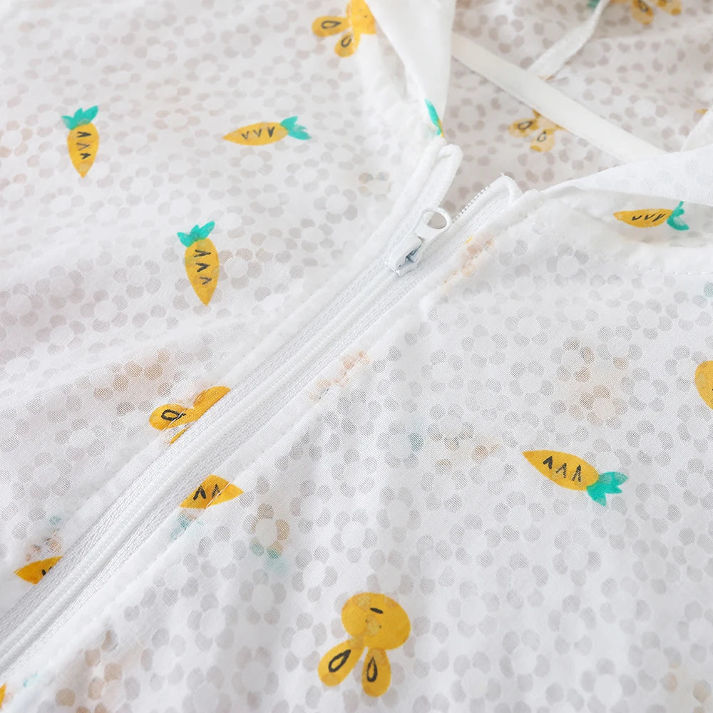 Baby Mädchen Sommer Kapuzen jacke neue hochwertige leichte Kinder Cartoon gedruckt süße Kleidung für 2-6 Jahre