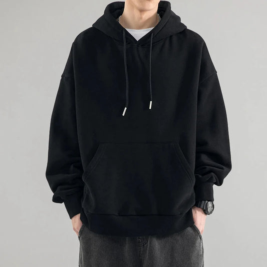 Herren-Strickpullover mit Rundhalsausschnitt und langen Ärmeln – warmer, dicker Fleecestoff im koreanischen Chic mit Fransen, ideal für den Herbst