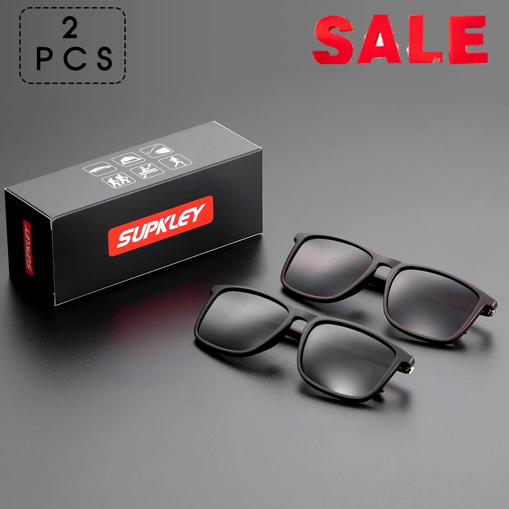 Sonnenbrille Sport quadratisch polarisiert leicht Herren Original-Etui