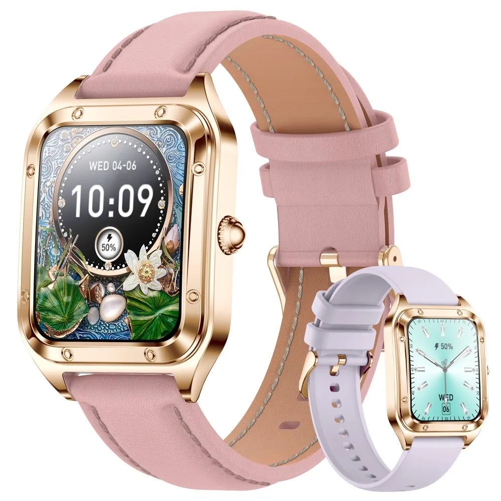Damen Smartwatch mit 1,57 Zoll Full Touch Screen und Gesundheits-Tracker