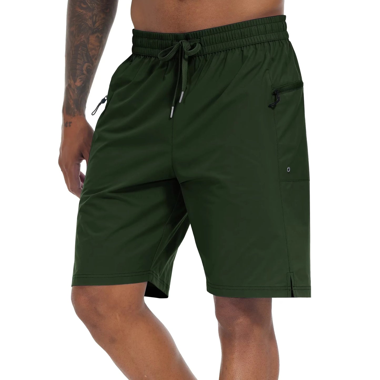 Herren-Badeshorts mit elastischem Bund, Reißverschlusstaschen und Mesh-Futter – schnelltrocknend für den Strand