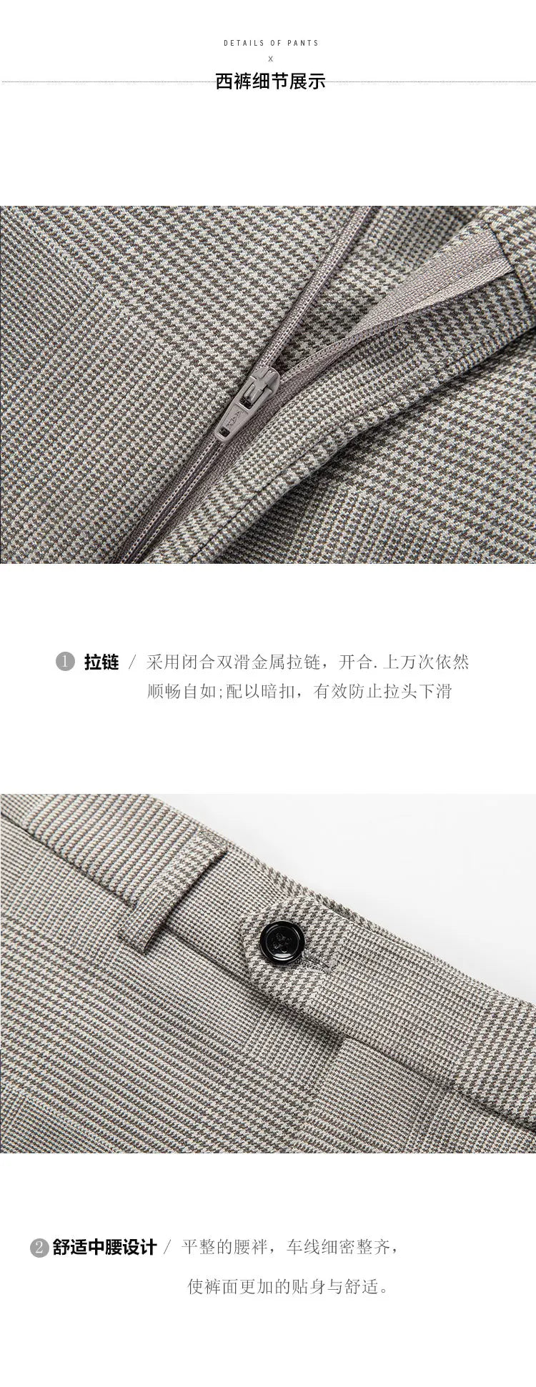 Dreiteiliger Herrenanzug – Blazer, Weste & Hose im karierten Design
