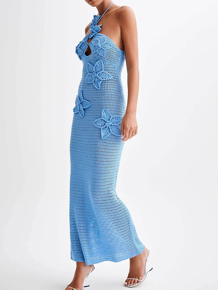 Elegantes Damen-Midikleid mit Rundhalsausschnitt und langen Ärmeln im Patchwork-Design mit Diamantenmuster